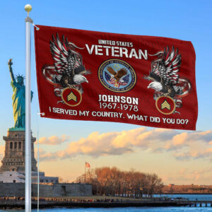 Premium Custom US Veteran Grommet Flag VPVC108407, Gifts For US Veteran, Gifts For Dad, For Husband, Best Gifts On Father’s Day, Armed Forces Day, Independence Day, Veterans Day.