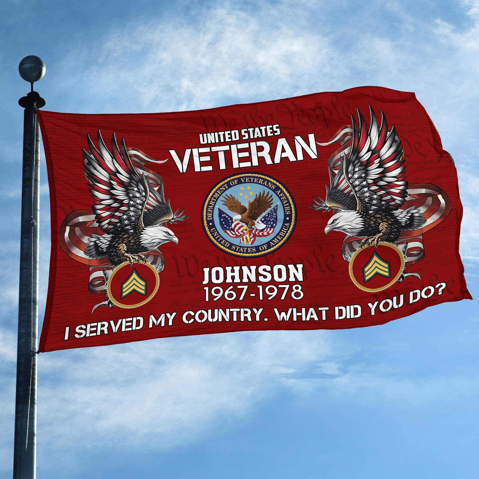 Premium Custom US Veteran Grommet Flag VPVC108407, Gifts For US Veteran, Gifts For Dad, For Husband, Best Gifts On Father’s Day, Armed Forces Day, Independence Day, Veterans Day. Premium Custom US Veteran Grommet Flag VPVC108407, Gifts For US Veteran, Gifts For Dad, For Husband, Best Gifts On Father’s Day, Armed Forces Day, Independence Day, Veterans Day.