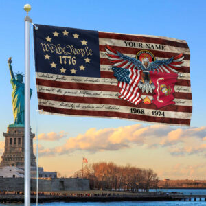 Premium Custom USMC Grommet Flag VPVC105203, Gift For Marine Veteran, Best Gifts On Father’s Day, Memorial Day, Independence Day, Veterans Day.