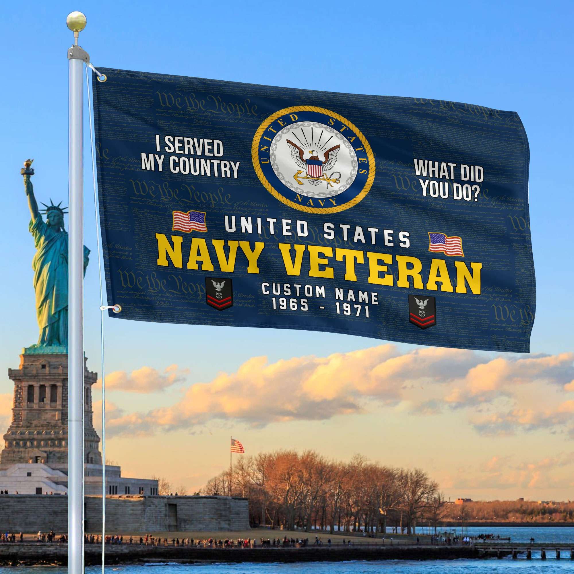 Unique Custom Name, Rank, Year, US Navy Grommet Flag VPVC106702, Gift For Navy Veteran, Gifts For Dad, For Husband, Best Gifts On Father’s Day, Independence Day, Veterans Day. Unique Custom Name, Rank, Year, US Navy Grommet Flag VPVC106702, Gift For Navy Veteran, Gifts For Dad, For Husband, Best Gifts On Father’s Day, Independence Day, Veterans Day.