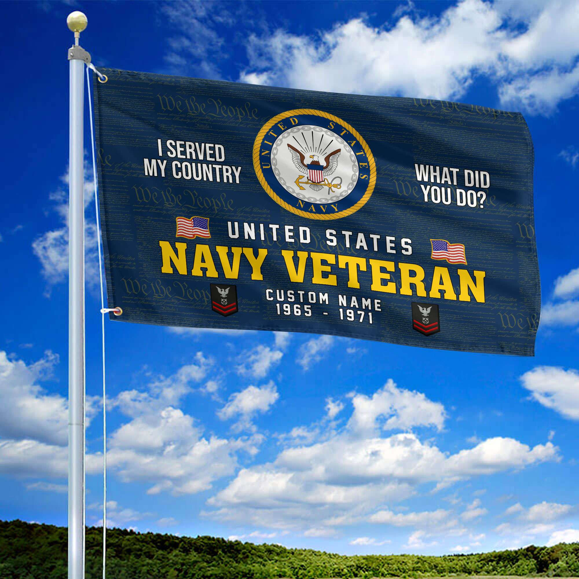 Unique Custom Name, Rank, Year, US Navy Grommet Flag VPVC106702, Gift For Navy Veteran, Gifts For Dad, For Husband, Best Gifts On Father’s Day, Independence Day, Veterans Day. Unique Custom Name, Rank, Year, US Navy Grommet Flag VPVC106702, Gift For Navy Veteran, Gifts For Dad, For Husband, Best Gifts On Father’s Day, Independence Day, Veterans Day.