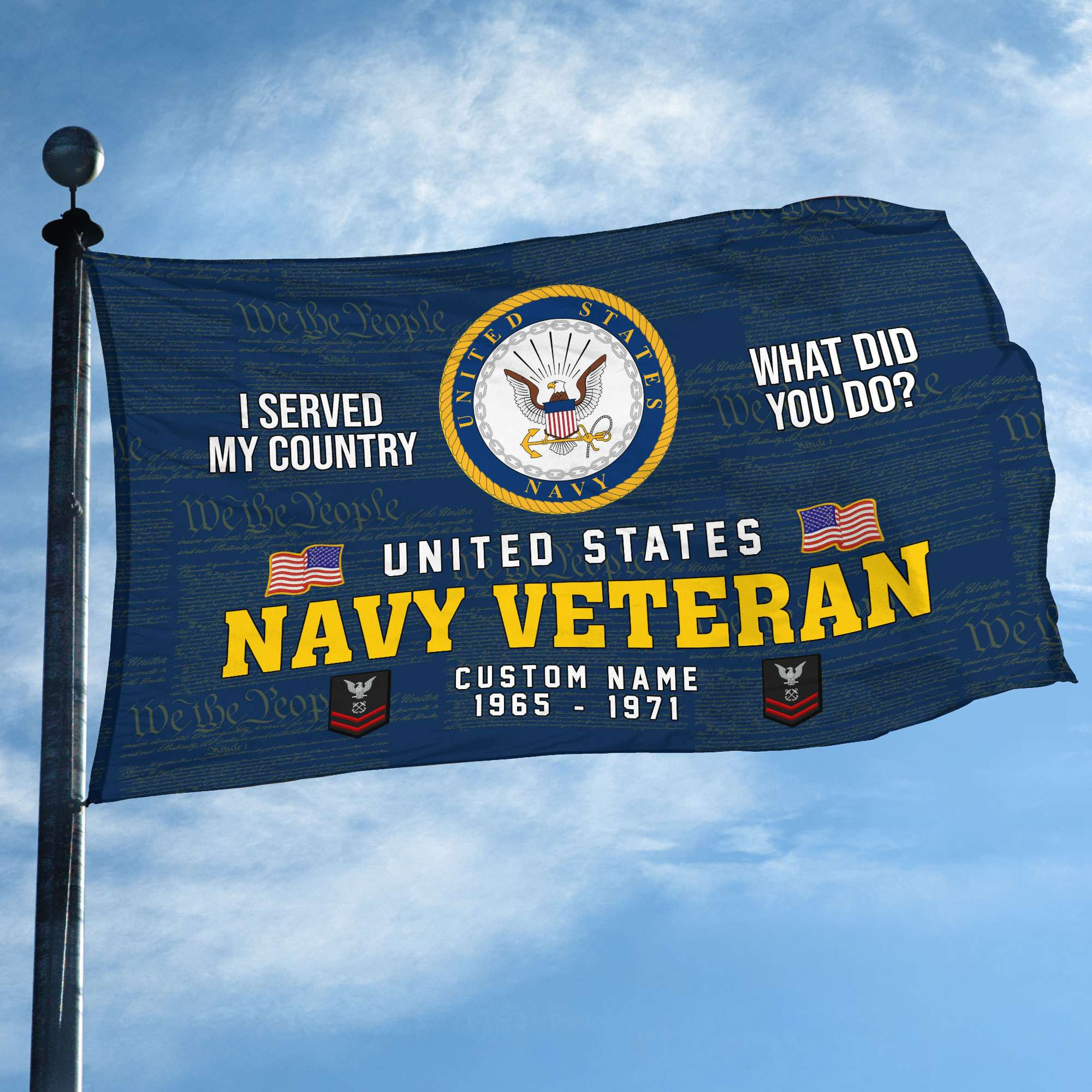 Unique Custom Name, Rank, Year, US Navy Grommet Flag VPVC106702, Gift For Navy Veteran, Gifts For Dad, For Husband, Best Gifts On Father’s Day, Independence Day, Veterans Day. Unique Custom Name, Rank, Year, US Navy Grommet Flag VPVC106702, Gift For Navy Veteran, Gifts For Dad, For Husband, Best Gifts On Father’s Day, Independence Day, Veterans Day.