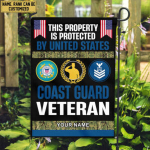 USCG Veteran Personalized American Flag, Gift For Coast Guard Veteran, US Veteran Grommet Flag, Garden Flag, House Flag VPVC103605 1 1716533830087.jpg