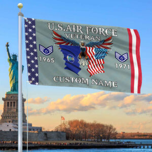 USAF Custom Grommet Flag VPVC109304, Gifts For Air Force Veteran, Best Gifts On Father’s Day, Armed Forces Day, Independence Day, Veterans Day.