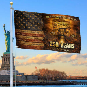 Premium America 250th Anniversary Grommet Flag VPVC120165, America 250th Flag, America 250th Birthday, Best Gifts On Independence Day, Veterans Day.