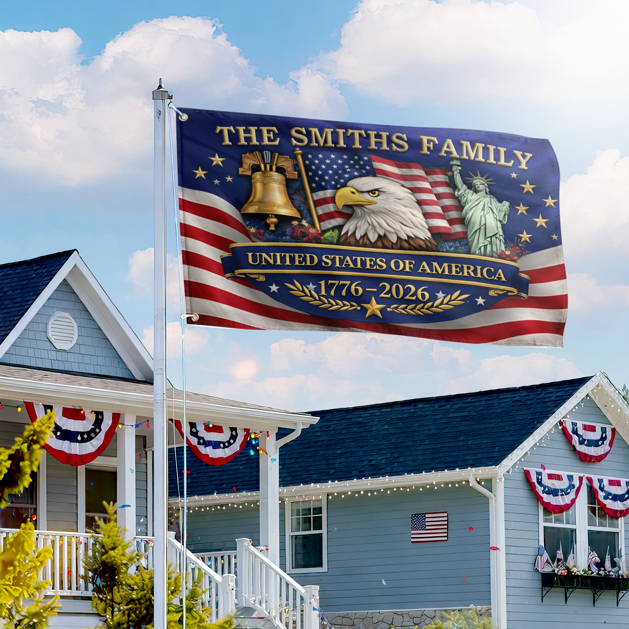 Premium Custom America 250th Anniversary Grommet Flag VPVC120164, America 250th Flag, America 250th Birthday, Best Gifts On Independence Day, Veterans Day. Premium Custom America 250th Anniversary Grommet Flag VPVC120164, America 250th Flag, America 250th Birthday, Best Gifts On Independence Day, Veterans Day.
