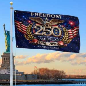 Premium America 250th Anniversary Grommet Flag VPVC120169, America 250th Flag, America 250th Birthday, Best Gifts On Independence Day, Veterans Day.