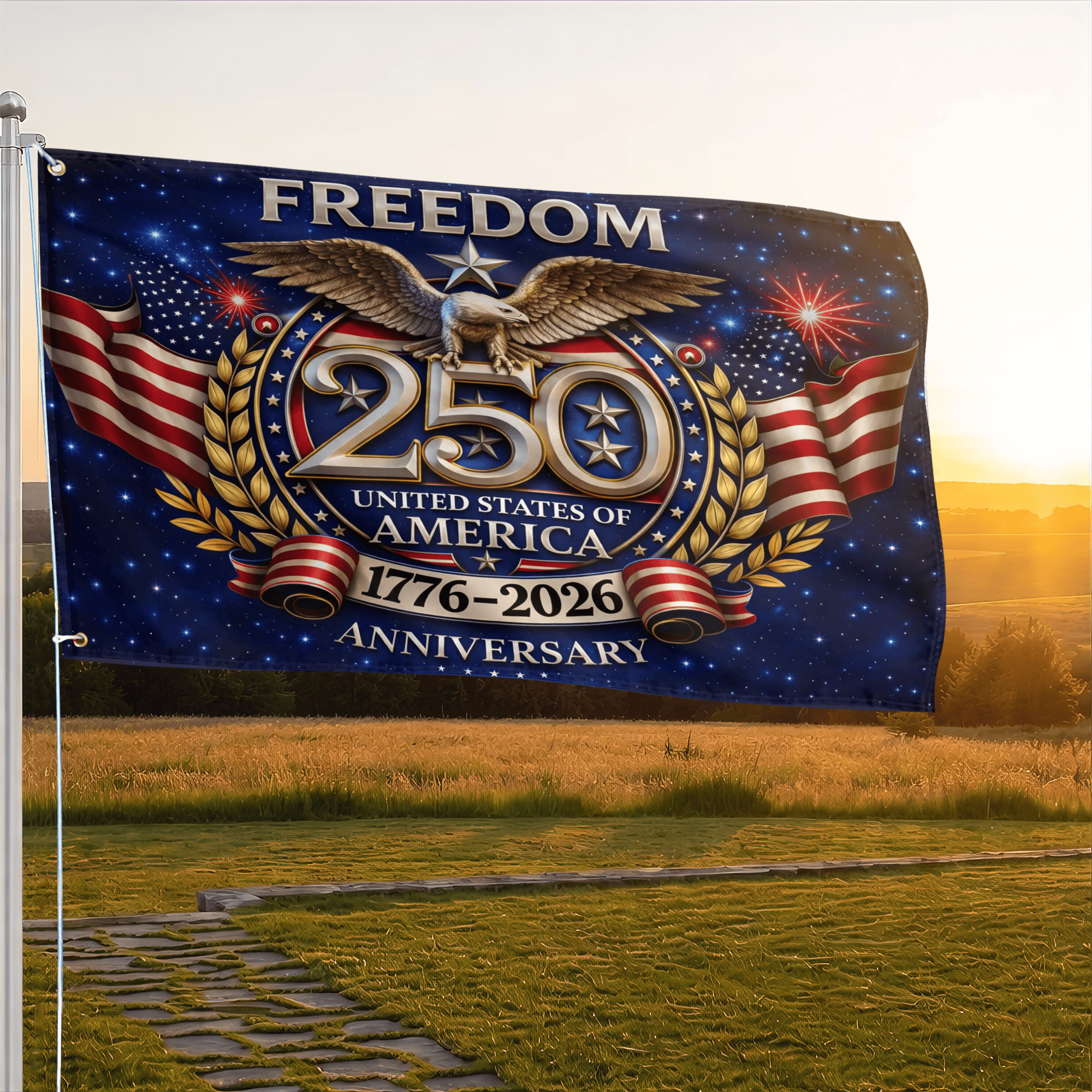 Premium America 250th Anniversary Grommet Flag VPVC120169, America 250th Flag, America 250th Birthday, Best Gifts On Independence Day, Veterans Day. Premium America 250th Anniversary Grommet Flag VPVC120169, America 250th Flag, America 250th Birthday, Best Gifts On Independence Day, Veterans Day.
