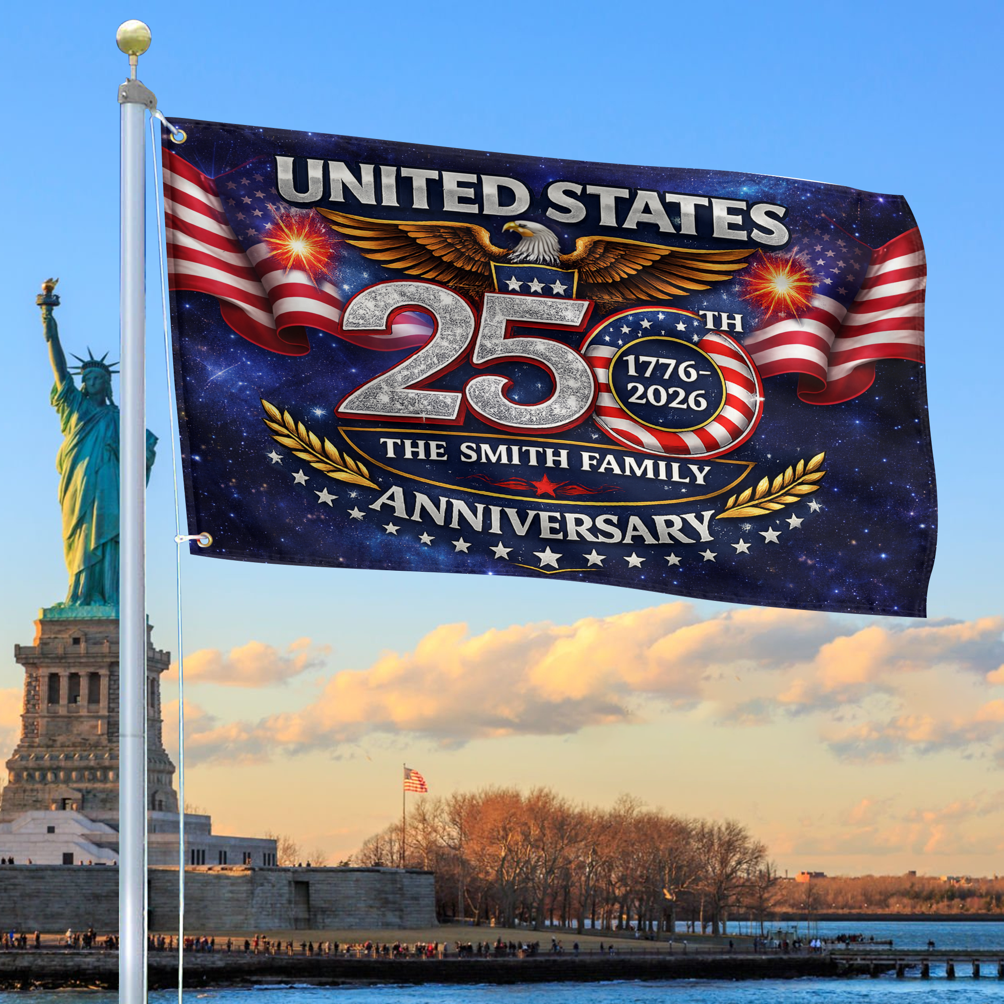 Premium Custom America 250th Anniversary Grommet Flag VPVC120159, America 250th Flag, America 250th Birthday, Best Gifts On Independence Day, Veterans Day. Premium Custom America 250th Anniversary Grommet Flag VPVC120159, America 250th Flag, America 250th Birthday, Best Gifts On Independence Day, Veterans Day.