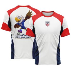 USA Eagle Mascot  AOP T-Shirt Soccer Fan