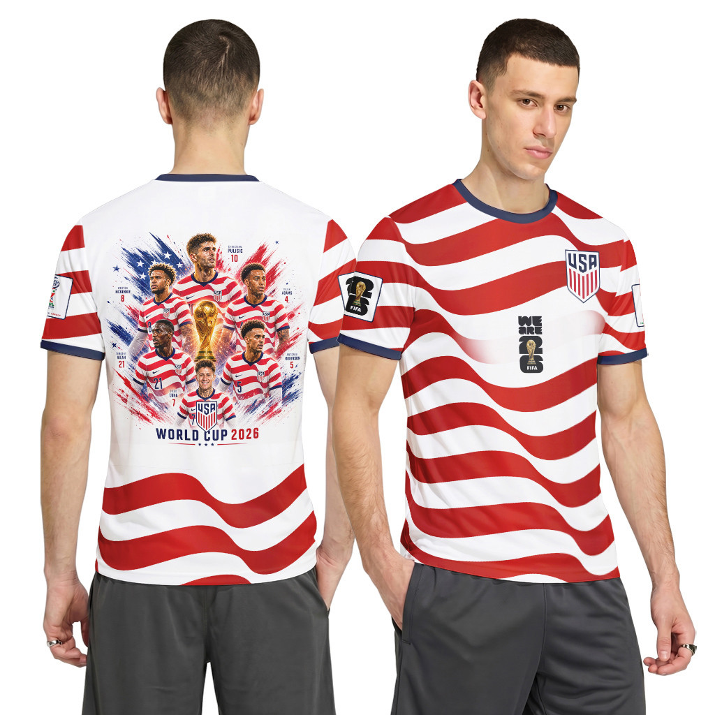 USA World Cup 2026 Team Tribute AOP T-Shirt USA World Cup 2026 Team Tribute AOP T-Shirt