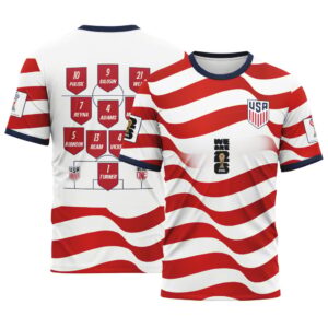 USA Starting XI World Cup 2026 Stripe AOP T-Shirt
