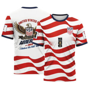 USA AOP T-Shirt World Cup 2026 USA Eagle Shield Graphic Home Style
