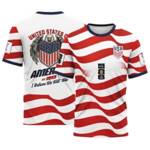 USA AOP T-Shirt World Cup 2026 Eagle Pride Graphic Home Edition