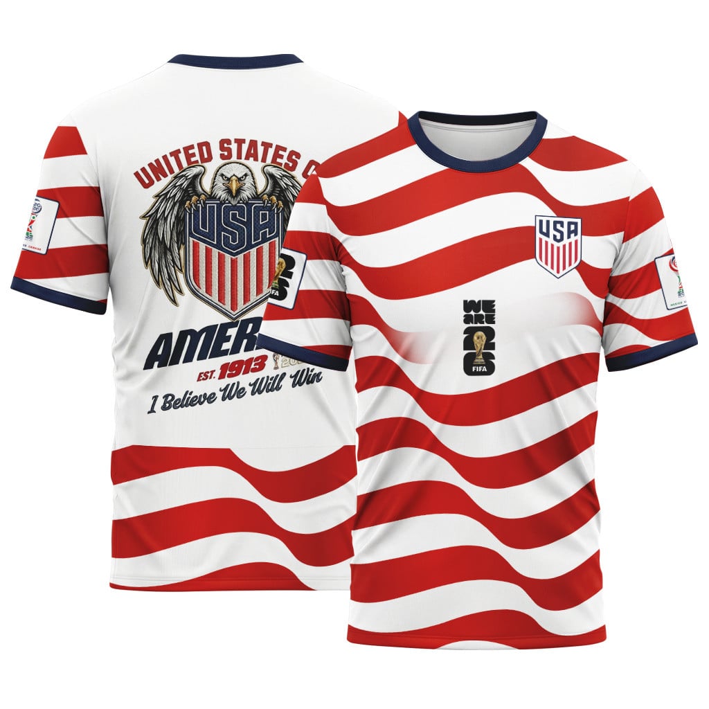 USA AOP T-Shirt World Cup 2026 Eagle Pride Graphic Home Edition USA AOP T-Shirt World Cup 2026 Eagle Pride Graphic Home Edition