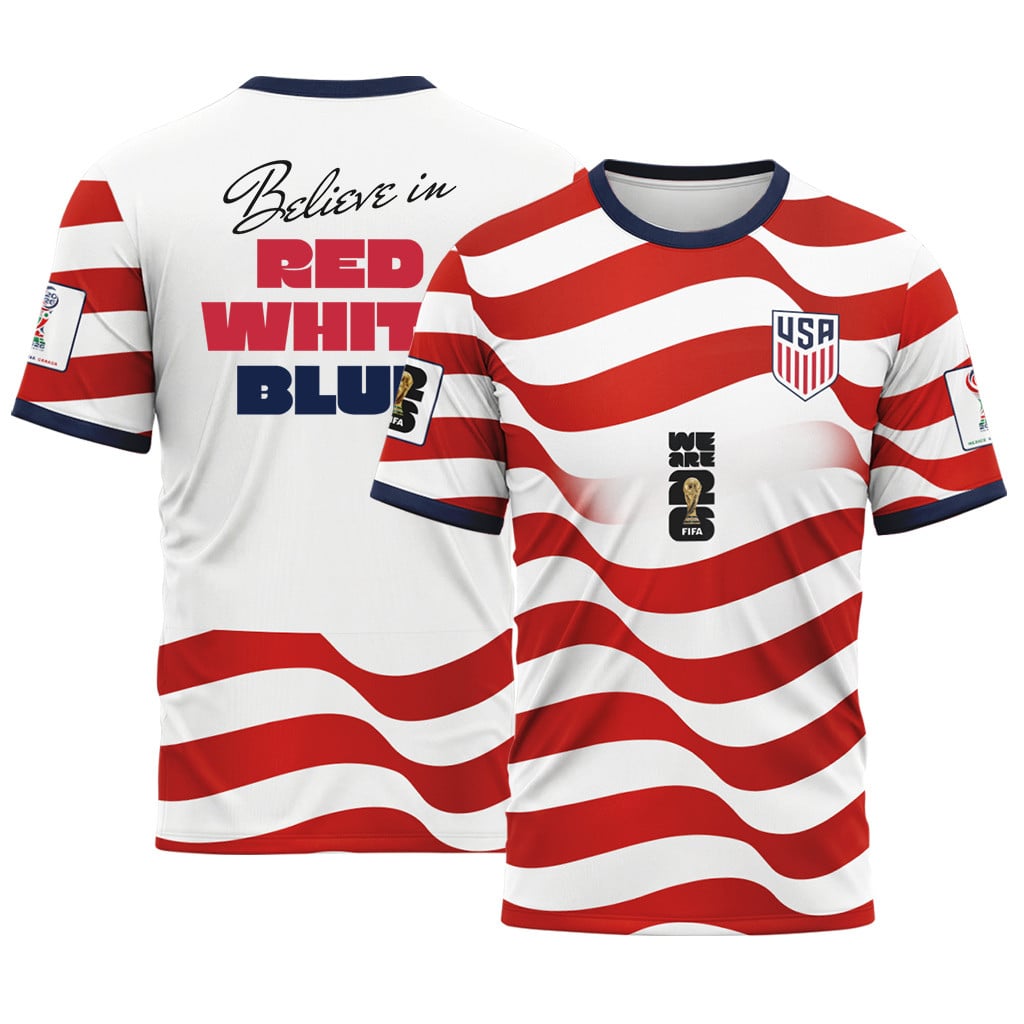 USA AOP T-Shirt Red White Blue Passion Home Edition USA AOP T-Shirt Red White Blue Passion Home Edition