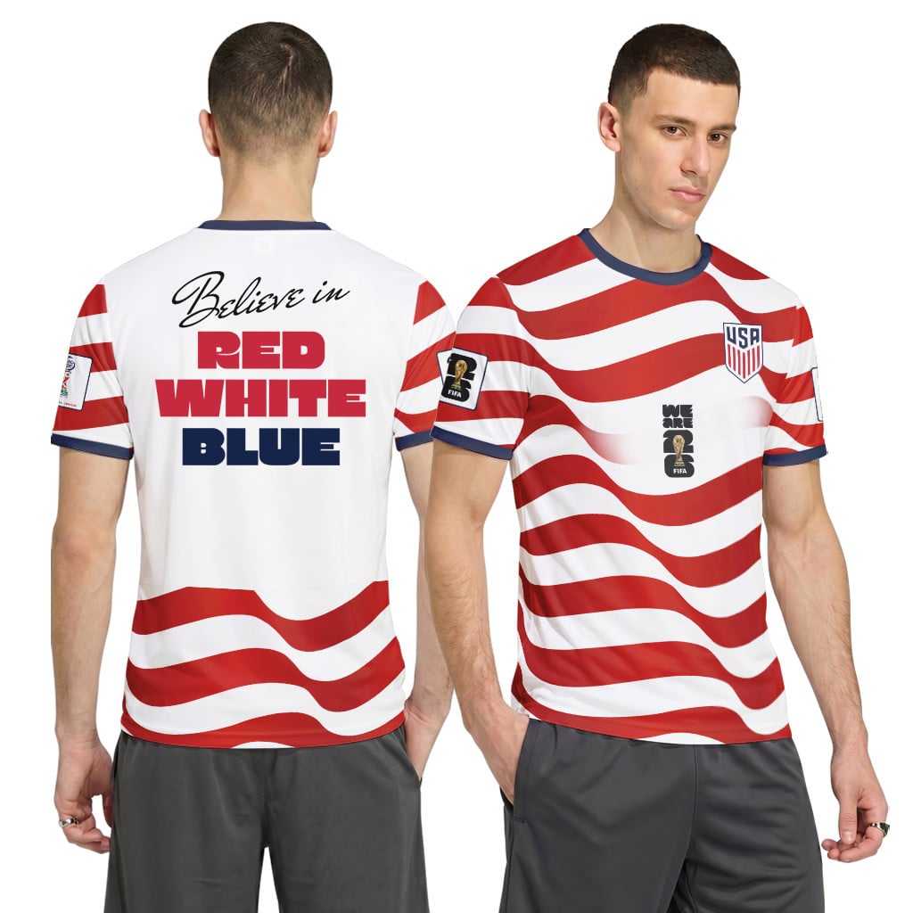 USA AOP T-Shirt Red White Blue Passion Home Edition USA AOP T-Shirt Red White Blue Passion Home Edition