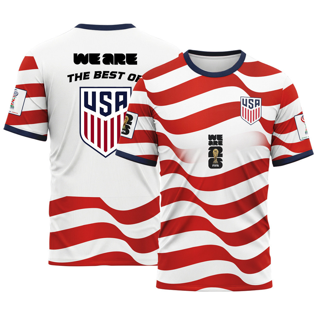 USA AOP T-Shirt We Are 26 Wave Graphic Home Version USA AOP T-Shirt We Are 26 Wave Graphic Home Version