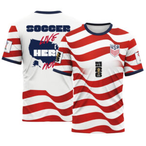 USA AOP T-Shirt Born For The Big Stage Home Style