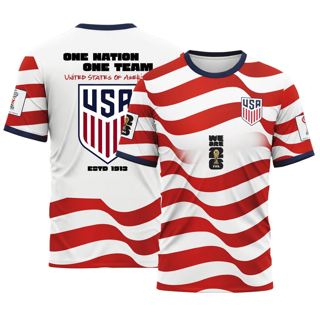 USA AOP T-Shirt World Cup 2026 One Nation One Team Home Edition USA AOP T-Shirt World Cup 2026 One Nation One Team Home Edition