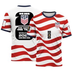 USA AOP T-Shirt World Cup 2026 USA Victory Wave Home Edition