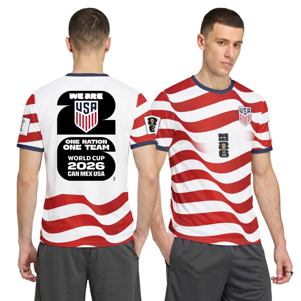 USA AOP T-Shirt World Cup 2026 USA Victory Wave Home Edition USA AOP T-Shirt World Cup 2026 USA Victory Wave Home Edition