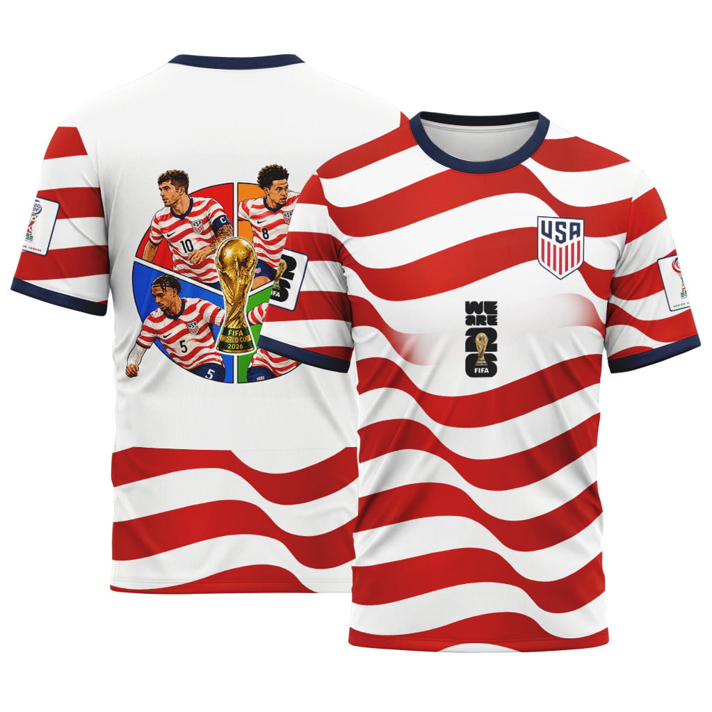 USA Soccer Stars World Cup 2026 Stripe AOP T-Shirt USA Soccer Stars World Cup 2026 Stripe AOP T-Shirt