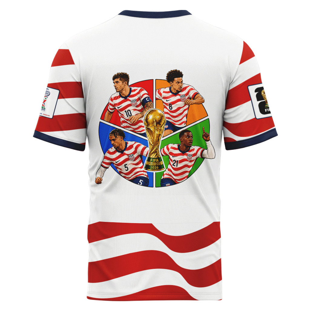 USA Soccer Stars World Cup 2026 Stripe AOP T-Shirt USA Soccer Stars World Cup 2026 Stripe AOP T-Shirt