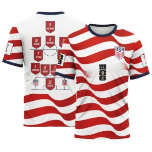 USA National Team Formation Graphic AOP T-Shirt