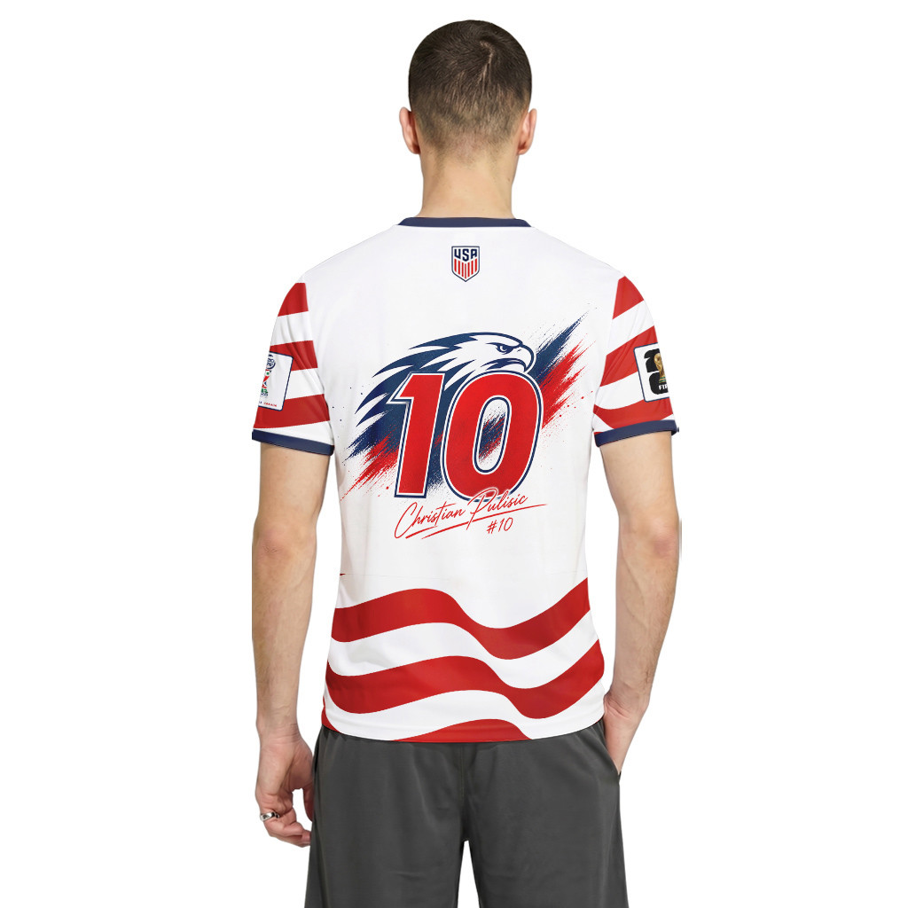 Christian Pulisic 10 USA 2026 World Cup Signature AOP T-Shirt Christian Pulisic 10 USA 2026 World Cup Signature AOP T-Shirt