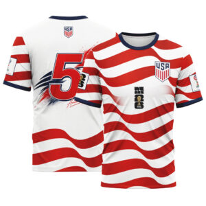 Antonee Robinson 5 USA 2026 World Cup Signature AOP T-Shirt