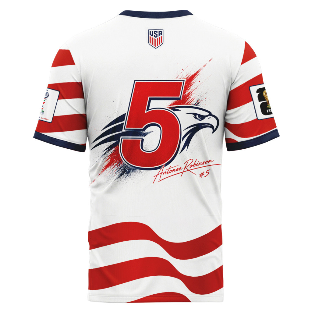 Antonee Robinson 5 USA 2026 World Cup Signature AOP T-Shirt Antonee Robinson 5 USA 2026 World Cup Signature AOP T-Shirt