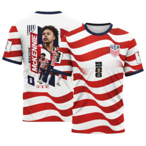 Weston McKennie 8  AOP T-Shirt  2026 USA World Cup