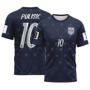 Christian Pulisic 10 2026 World Cup USA Away AOP T-Shirt