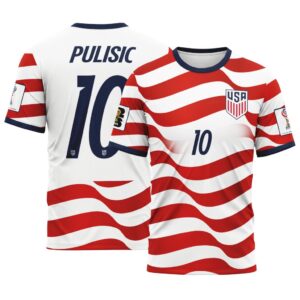 Christian Pulisic 10 2026 World Cup USA Home AOP T-Shirt