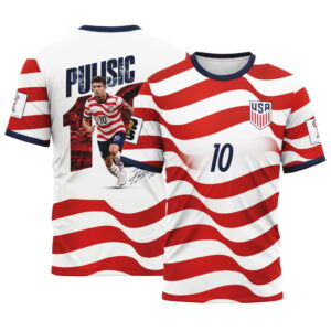 Pulisic AOP T-Shirt USA National Team Fanart