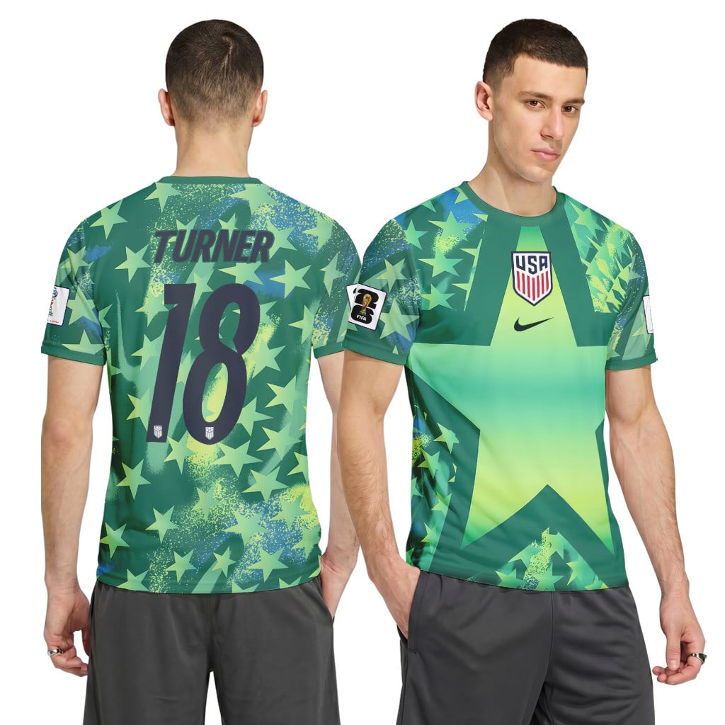 Turner 18 USA 2026 World Cup Home Goalkeeper AOP T-Shirt Turner 18 USA 2026 World Cup Home Goalkeeper AOP T-Shirt