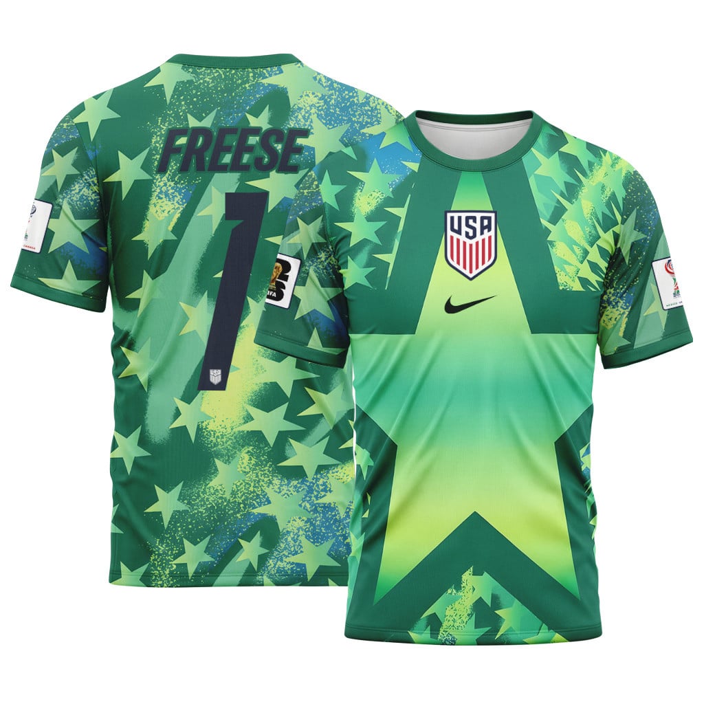 Freese 1 USA 2026 World Cup Home Goalkeeper AOP T-Shirt Freese 1 USA 2026 World Cup Home Goalkeeper AOP T-Shirt