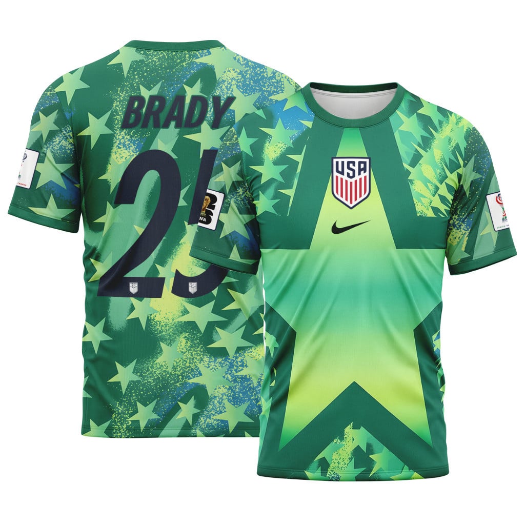 Brady 25 USA 2026 World Cup Home Goalkeeper AOP T-Shirt Brady 25 USA 2026 World Cup Home Goalkeeper AOP T-Shirt