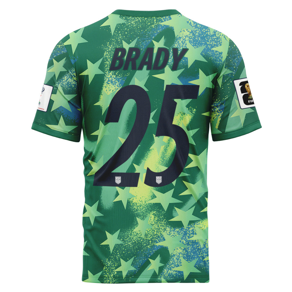 Brady 25 USA 2026 World Cup Home Goalkeeper AOP T-Shirt Brady 25 USA 2026 World Cup Home Goalkeeper AOP T-Shirt