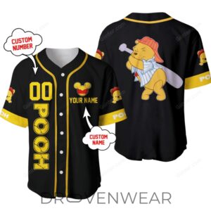 Winnie the Pooh Baseball Jersey Personalized Name Edition