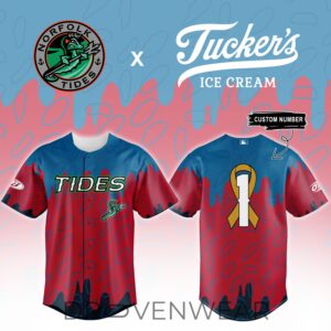Norfolk Tides Tucker’s Ice Cream Night Custom Jersey