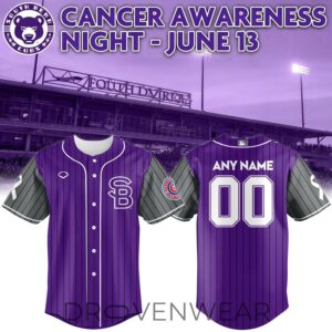 South Bend Cubs 2026 Cancer Awareness Night Limited Jersey