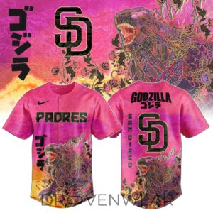 San Diego Padres King of Monsters Batik Baseball Shirt