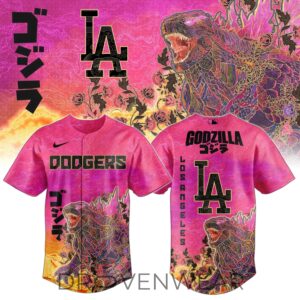 Los Angeles Dodgers King of Monsters Batik Baseball Jersey