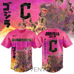 Cleveland Guardians King of Monsters Batik Style Baseball Jersey