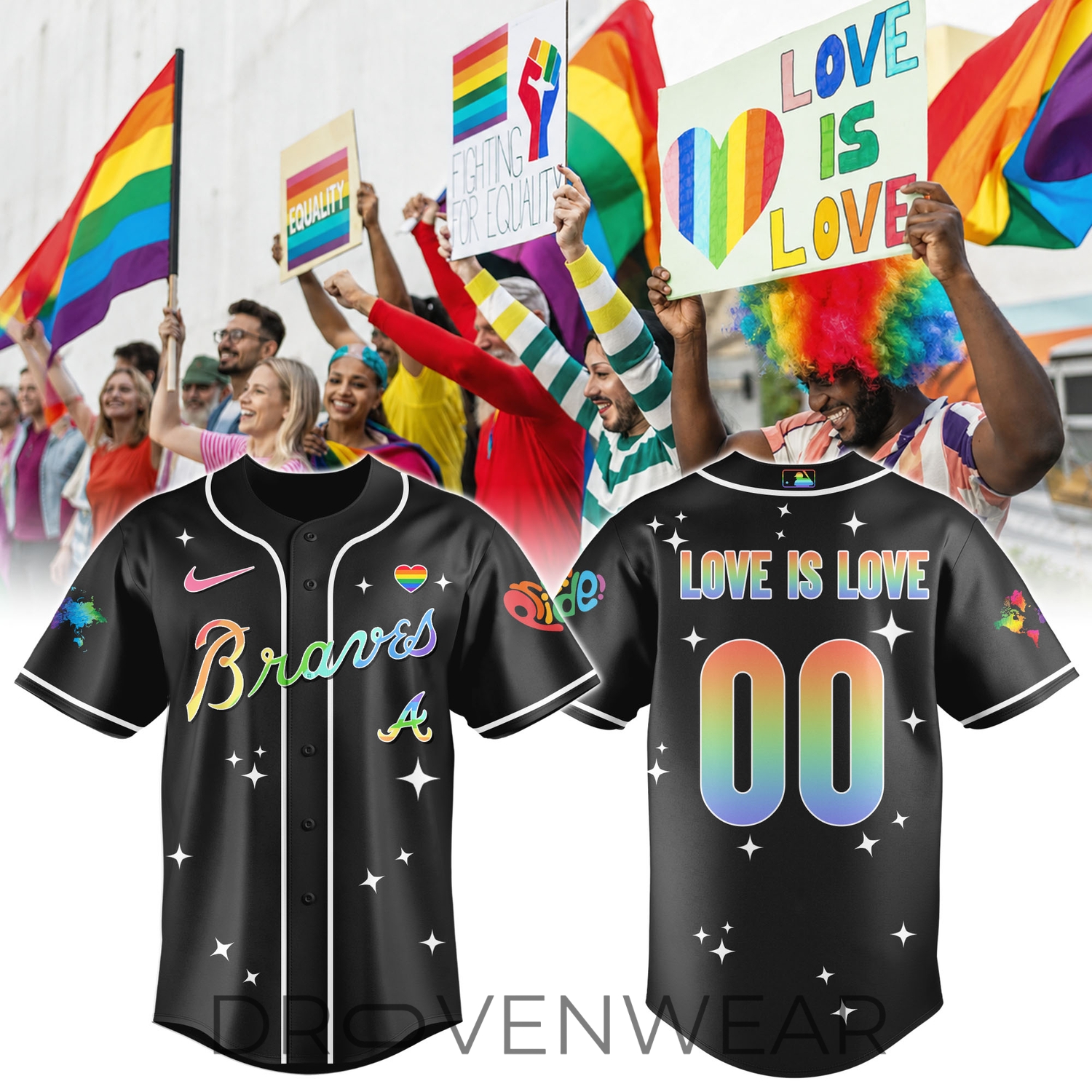 Atlanta Braves Diamond With Pride Special Edition Jersey Atlanta Braves Diamond With Pride Special Edition Jersey