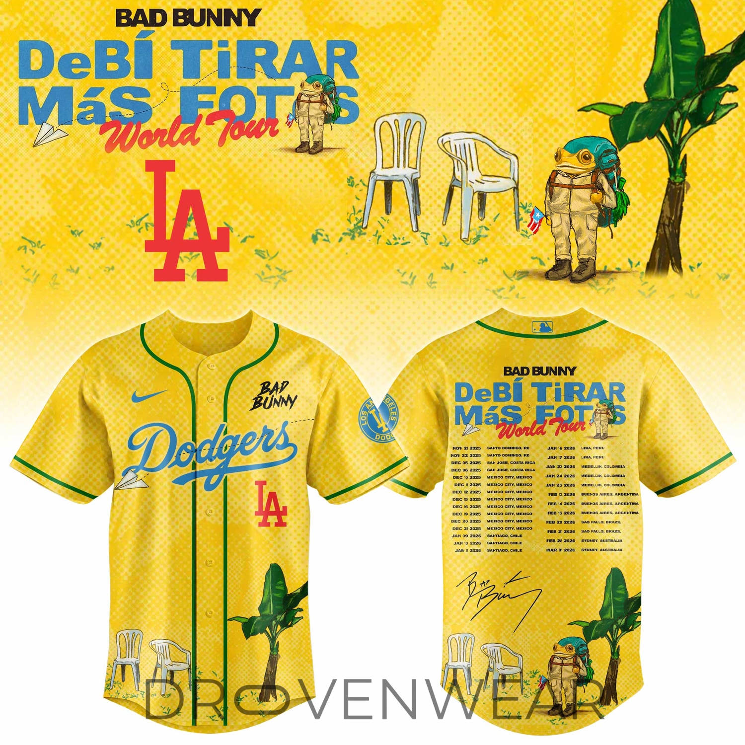 Los Angeles Dodgers Caribe World Tour MLB Limited Edition Baseball Jersey Los Angeles Dodgers Caribe World Tour MLB Limited Edition Baseball Jersey