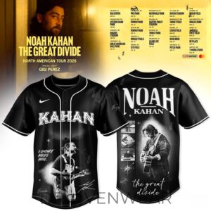 Noah Kahan 2026 Tour Special Edition Baseball Jersey Variant 2 Limited Edition