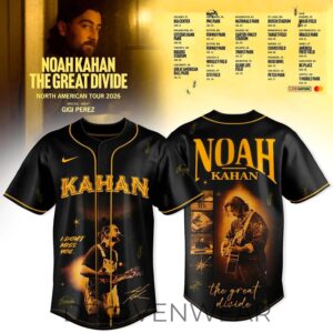 Noah Kahan 2026 The Great Divide Tour Special Limited Edition Baseball Jersey